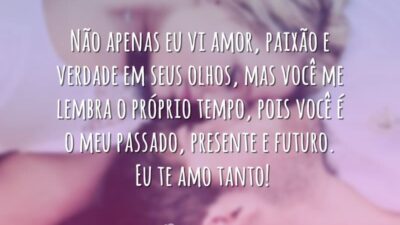 Não apenas eu vi amor, paixão e verdade em seus olhos, mas&hellip;
