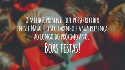O melhor presente que posso receber neste Natal é o seu carinho&hellip;