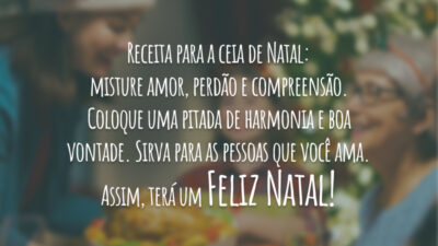 Receita para a ceia de Natal: misture amor, perdão e compreensão. Coloque&hellip;