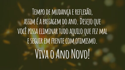Tempo de mudança e reflexão