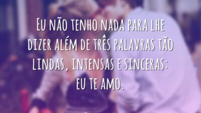 Eu não tenho nada para lhe dizer além de três palavras tão&hellip;