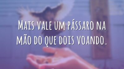 Mais vale um pássaro na mão do que dois voando.
