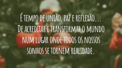 É tempo de união, paz e reflexão... De acreditar e transformar o&hellip;