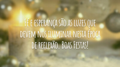 Fé e esperança são as luzes que devem nos iluminar nesta época&hellip;