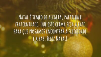 Natal é tempo de alegria, partilha e fraternidade. Que este clima seja&hellip;
