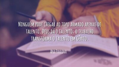 Ninguém pode chegar ao topo armado apenas de talento. Deus dá o&hellip;