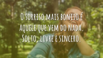 O sorriso mais bonito é aquele que vem do nada. Solto, livre&hellip;