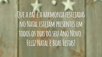 Que a paz e a harmonia festejadas no Natal estejam presentes em&hellip;