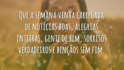 Carregada de notícias boas