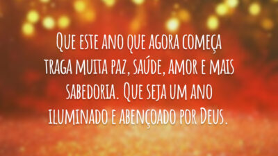 Que este ano que agora começa traga muita paz, saúde, amor e&hellip;