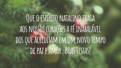 Que o espírito natalino traga aos nossos corações a fé inabalável dos&hellip;