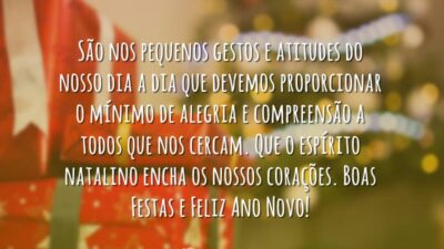 São nos pequenos gestos e atitudes do nosso dia a dia que&hellip;