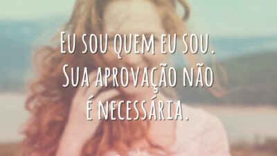 Eu sou quem eu sou. Sua aprovação não é necessária.