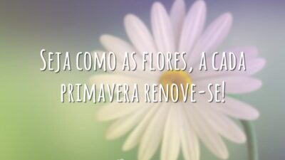 Seja como as flores, a cada primavera renove-se!