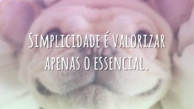 Simplicidade é valorizar apenas o essencial.