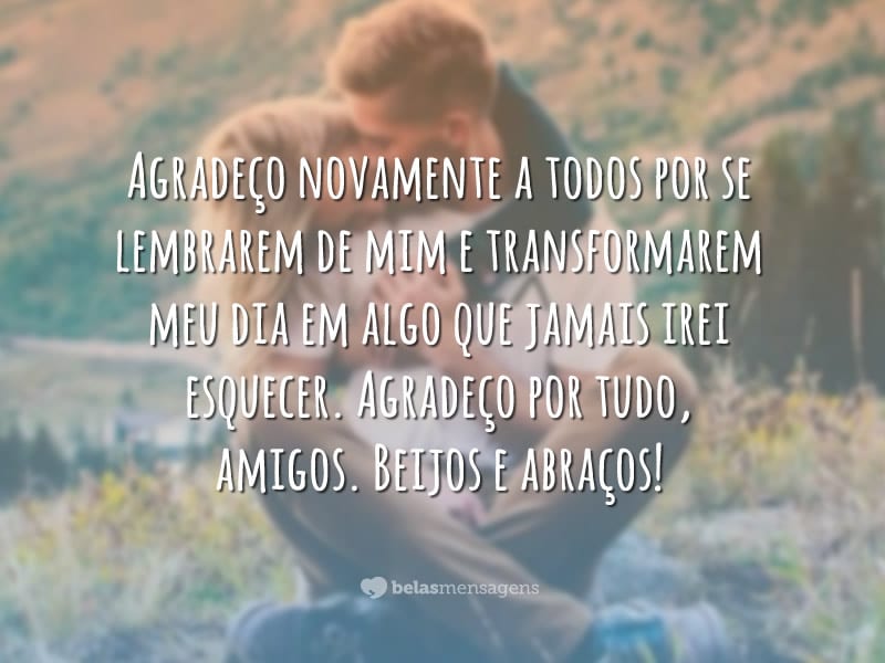 Frases de Agradecimento de aniversário - Belas Mensagens