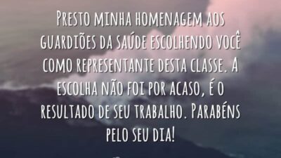 Aos guardiões da saúde