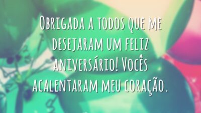 Obrigada a todos que me desejaram um feliz aniversário! Vocês acalentaram meu&hellip;