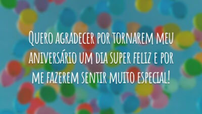 Quero agradecer por tornarem meu aniversário um dia super feliz e por&hellip;