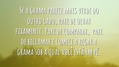 Pare de reclamar e comece a regar