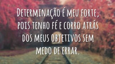 Determinação é meu forte, pois tenho fé e corro atrás dos meus&hellip;