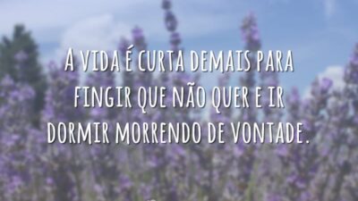 A vida é curta demais