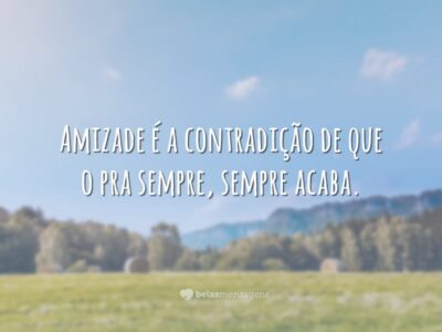 Amizade é a contradição