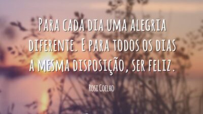 Para cada dia uma alegria diferente