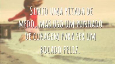 Sinto uma pitada de medo