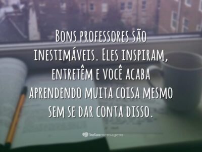 Bons professores são inestimáveis