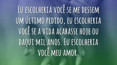 Eu escolheria você