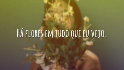 Há flores em tudo que eu vejo.