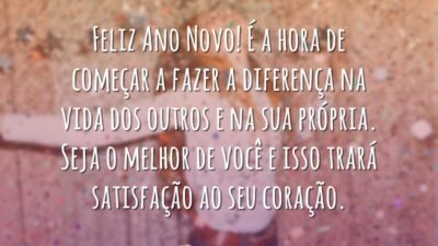 Hora de começar fazer diferença