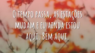 O tempo passa, as estações mudam e eu ainda estou aqui. Bem&hellip;
