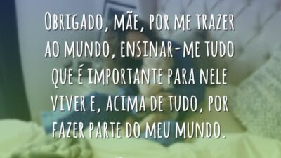 Obrigado, mãe