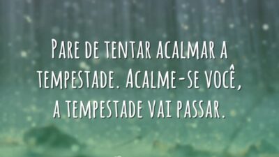 Pare de tentar acalmar