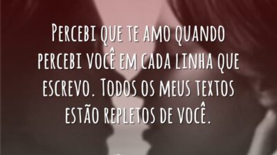 Percebi que te amo