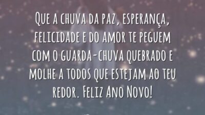 Que a chuva da paz