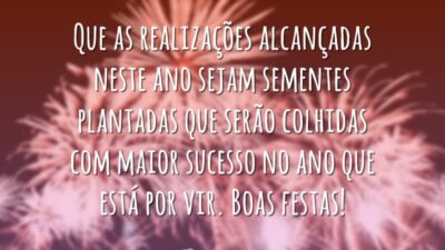 Que as realizações alcançadas