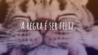 A regra é ser feliz.