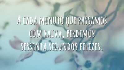 A cada minuto de raiva