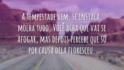 A tempestade é necessária