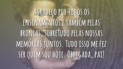 Agradeço por todos os ensinamentos e também pelas broncas, sobretudo pelas nossas&hellip;
