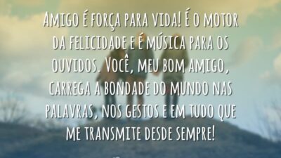 Amigo é força para vida