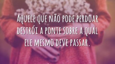 Aquele que não pode perdoar destrói a ponte sobre a qual ele&hellip;