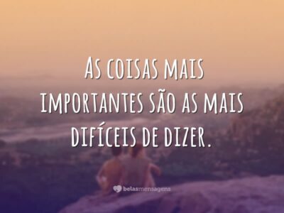 As coisas mais importantes