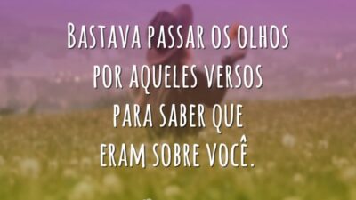 Bastava passar os olhos