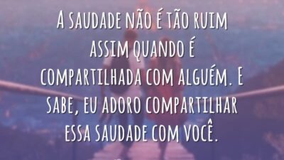 Compartilhamos a saudade