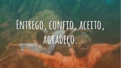 Confio, aceito, agradeço.