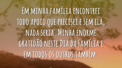Em minha família encontrei